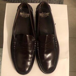 Sebago Dk Brn/Burgundy-ish Leather Handsewn Loafers Sz 11 Excllnt used condition